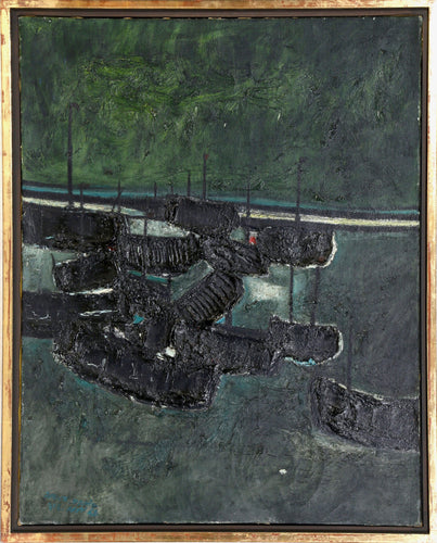 Boats in the Harbor Oil | David Azuz,{{product.type}}