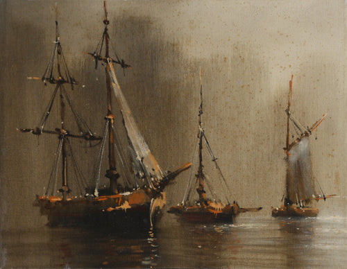 Boats Oil | Unknown Artist,{{product.type}}