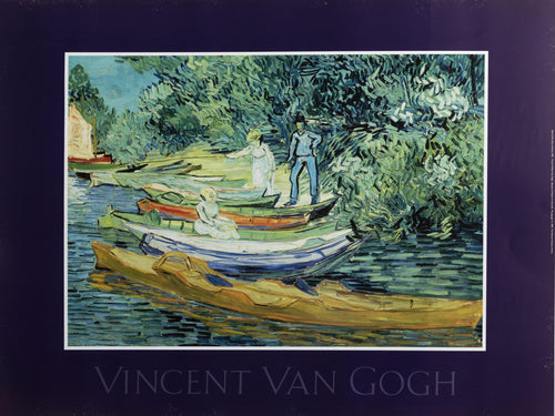 Boats on a River Poster | Vincent van Gogh,{{product.type}}