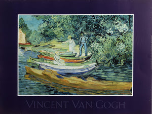 Boats on a River Poster | Vincent van Gogh,{{product.type}}