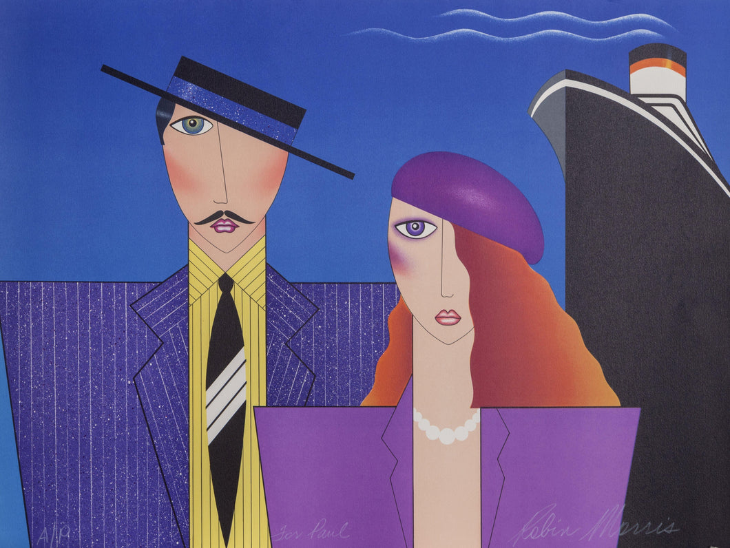 Bon Voyage lithograph | Robin Morris,{{product.type}}