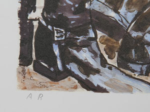 Boot Repair Lithograph | Lloyd Lozes Goff,{{product.type}}