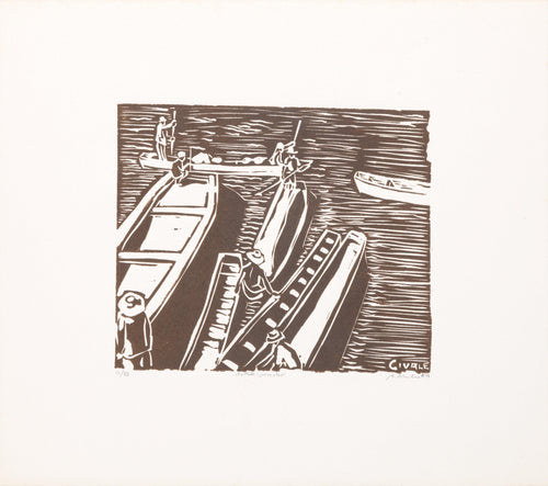 Bottielli e Pescatori Woodcut | Biagio Civale,{{product.type}}