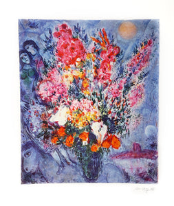 Bouquet and Lovers Poster | Marc Chagall,{{product.type}}