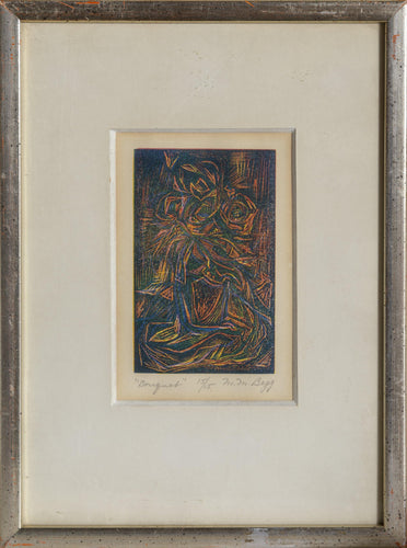 Bouquet Woodcut | Miriam Begg,{{product.type}}