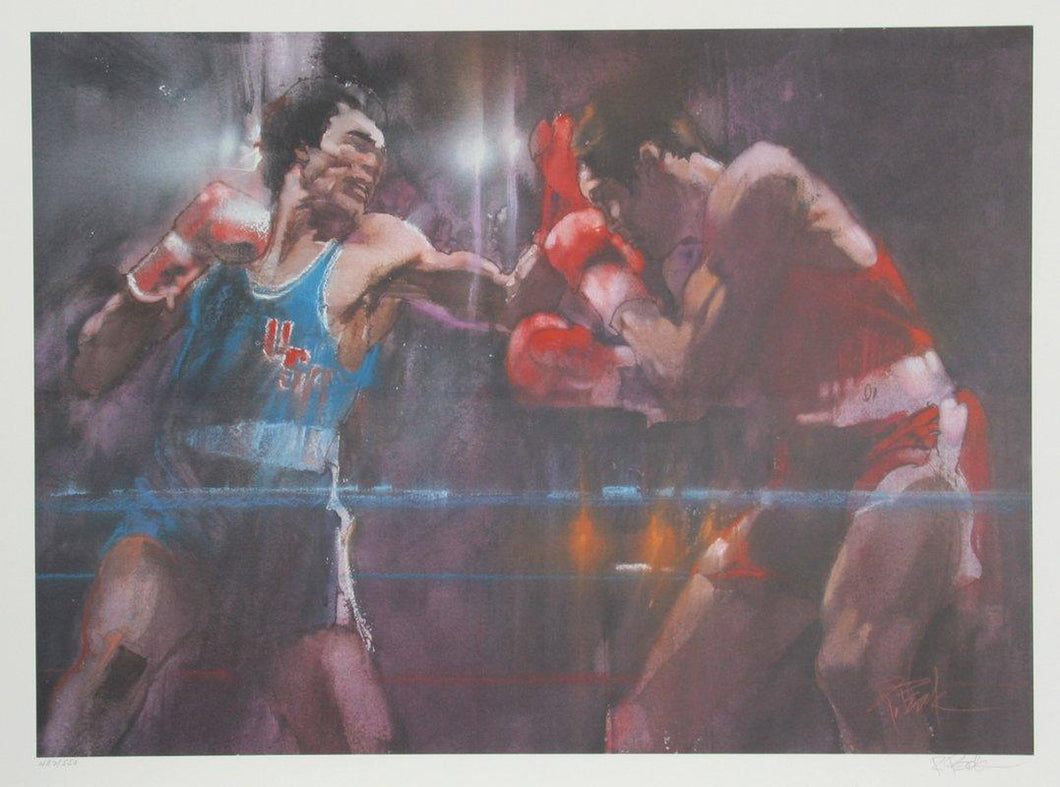 Boxing Lithograph | Robert Peak,{{product.type}}