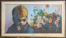 Boy and Flowers Oil | Carlos Irizarry,{{product.type}}