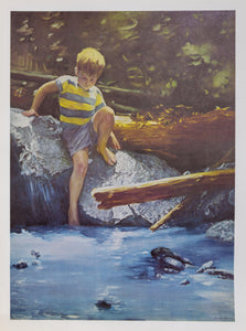 Boy in the Water lithograph | Sandu Liberman,{{product.type}}