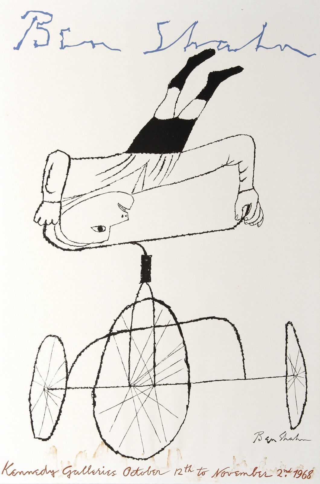 Boy on Bicycle - Kennedy Galleries (Prescott 197) Lithograph | Ben Shahn,{{product.type}}