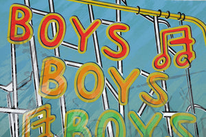 Boys, Boys, Boys Screenprint | Cindy Wolsfeld,{{product.type}}