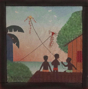 Boys Flying Kites Oil | Rodolpho Tamanini Netto,{{product.type}}