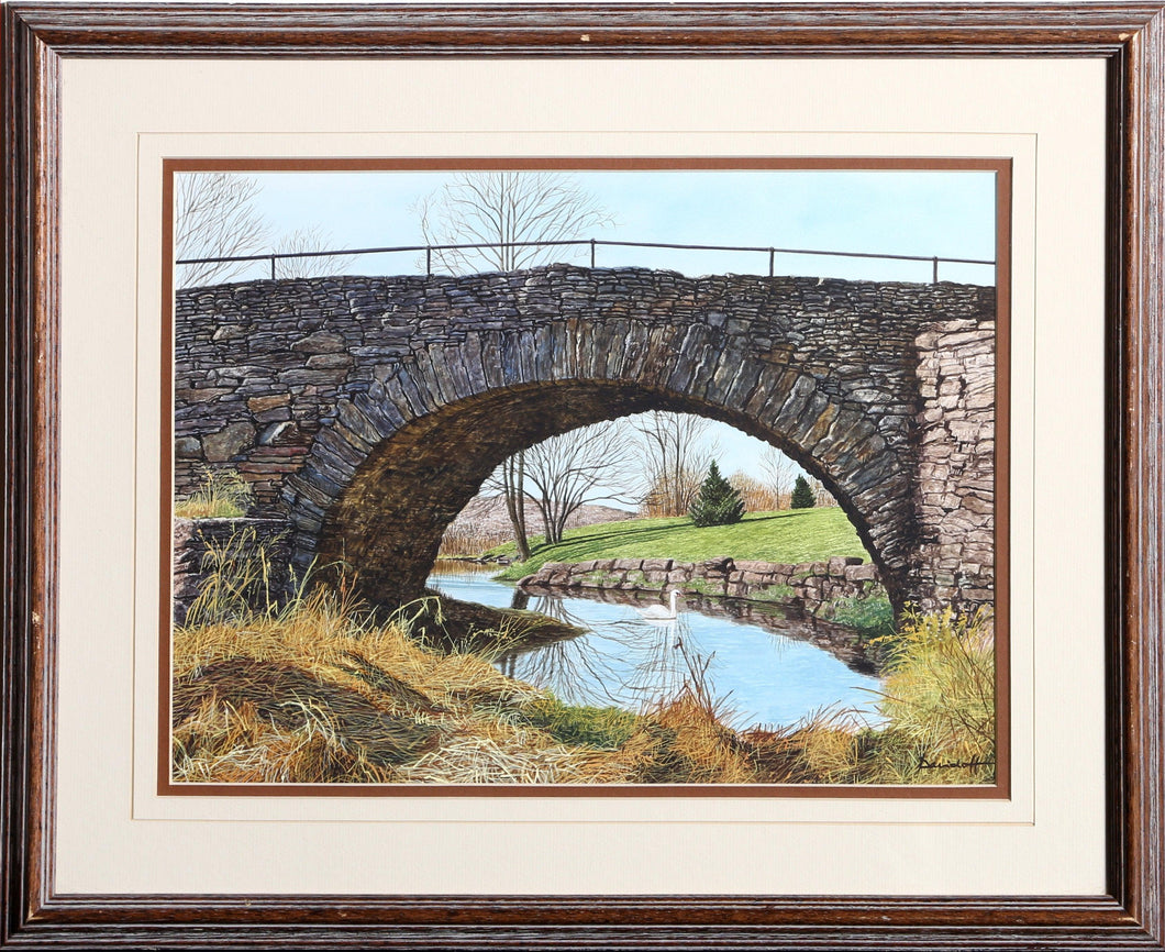 Bridge Arch (Jeffersonville, NY) Watercolor | Michael Davidoff,{{product.type}}