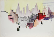 Bridge in Central Park and Manhattan View from Brooklyn (70) Watercolor | Eve Nethercott,{{product.type}}