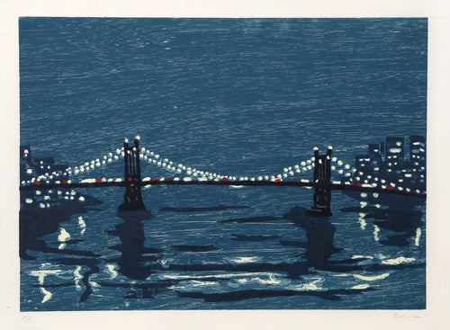 Bridges I Woodcut | Richard Bosman,{{product.type}}