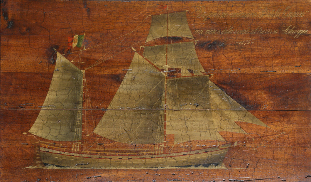 Brigatino - Fratelli Ongaro Chioggia Boats 1875 Oil | Unknown Artist,{{product.type}}