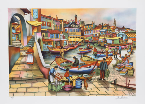 Bringing In the Catch Lithograph | Ari Gradus,{{product.type}}