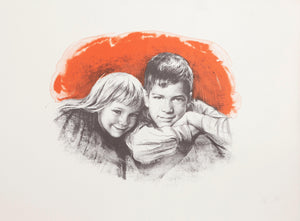 Brother and Sister II A Lithograph | Sandu Liberman,{{product.type}}