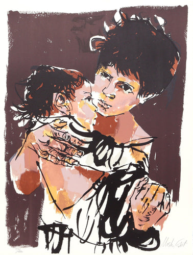 Brothers from People in Israel Lithograph | Moshe Gat,{{product.type}}