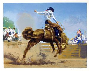 Bucking Bronco Lithograph | Frank Wootton,{{product.type}}