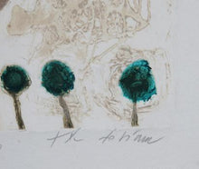 Bucolique aux Fleurs Bleus Etching | Theo Tobiasse,{{product.type}}