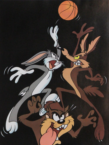 Bugs, Wile E. Coyote, and Taz Basketball Poster | Warner Bros. Cartoons,{{product.type}}