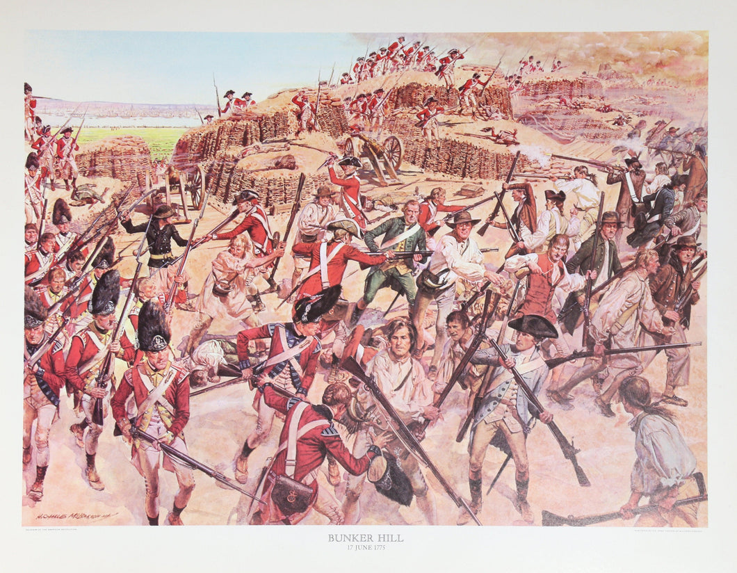 Bunker Hill - Revolutionary War Battle Poster | H. Charles McBarron, Jr.,{{product.type}}