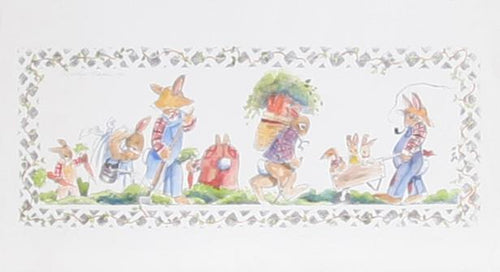 Bunny March Poster | Joyce Levine,{{product.type}}