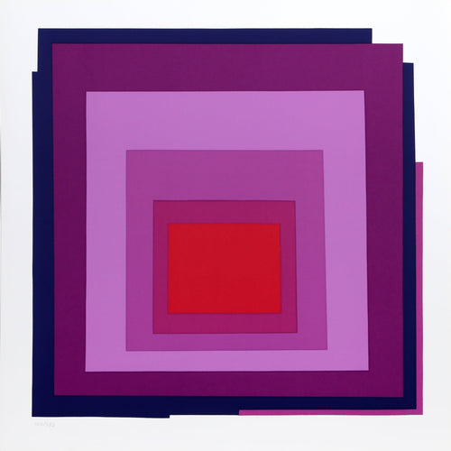 Burgundy Blue Screenprint | Barbara Lynch Zinkel,{{product.type}}