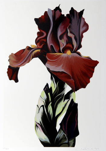 Burgundy Iris Screenprint | Lowell Blair Nesbitt,{{product.type}}