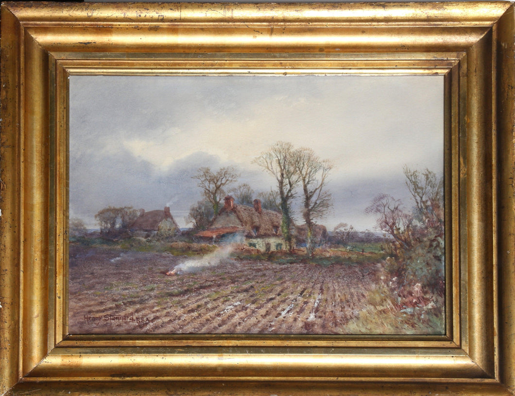 Burning the Weeds Watercolor | Henry Stannard,{{product.type}}