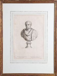 Buste Antique de Marbre d'un Consul Romain au Palais des Ghuilleries Etching | Etienne Baudet,{{product.type}}