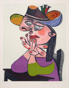 Buste de Femme Assise - Les Mains Sous le Menton Lithograph | Pablo Picasso,{{product.type}}