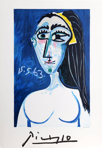 Buste de Femme Nue Face (Jacqueline Roque) Lithograph | Pablo Picasso,{{product.type}}