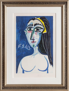 Buste de Femme Nue Face (Jacqueline Roque) Lithograph | Pablo Picasso,{{product.type}}