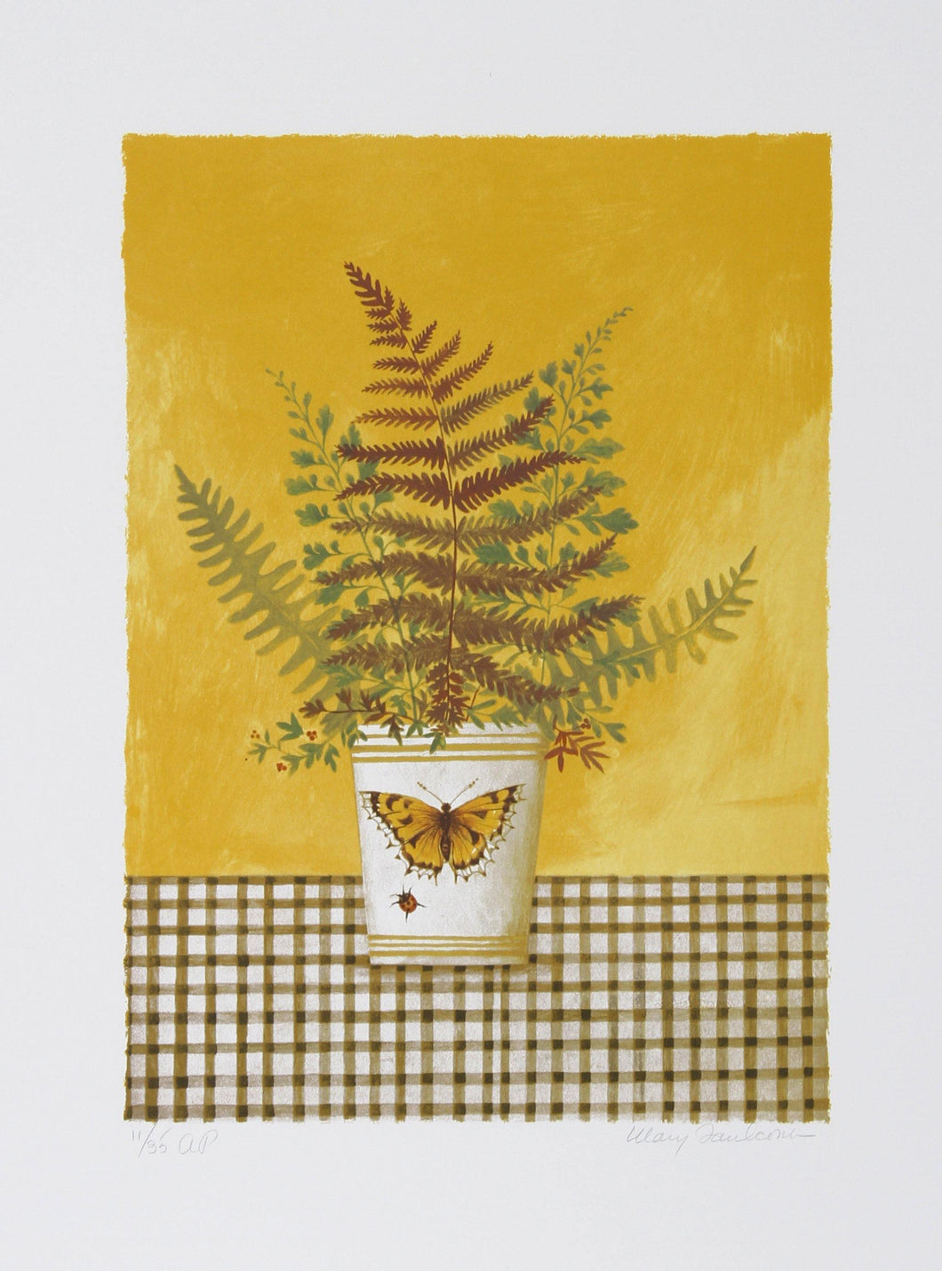 Butterfly Cup Lithograph | Mary Faulconer,{{product.type}}