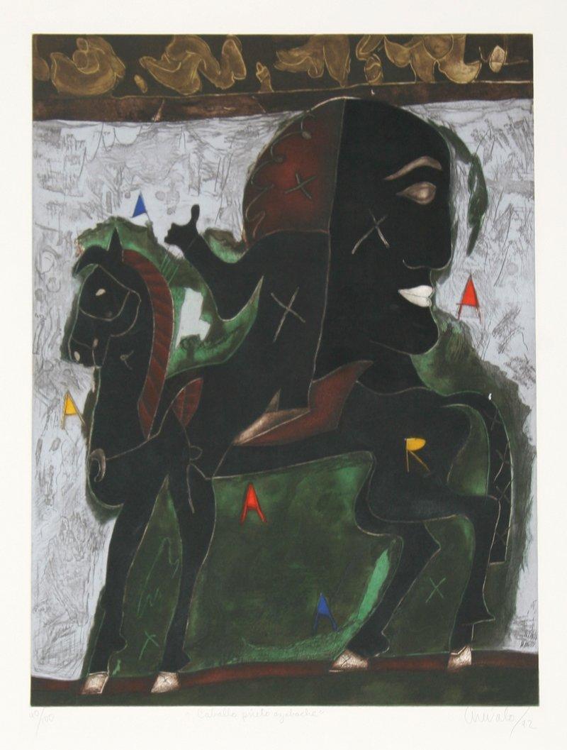 Caballo prieto azabache Etching | Javier Arevalo,{{product.type}}