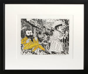 Cafe Manet Etching | Red Grooms,{{product.type}}