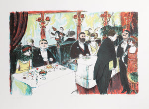 Cafe Rouge Lithograph | Edward M. Plunkett,{{product.type}}