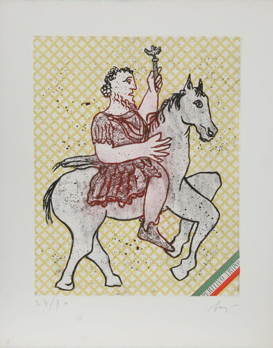 Caius Julius Caesar Octivanius Augustus Etching | Enrico Baj,{{product.type}}