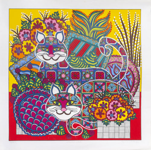 Calico Cats Screenprint | Mara Abboud,{{product.type}}