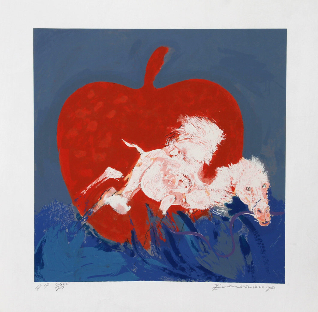 Camel and Red Apple Lithograph | Robert Beauchamp,{{product.type}}
