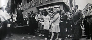 Campaigning in Front of Woolworth Store Black and White | Donal Holway,{{product.type}}