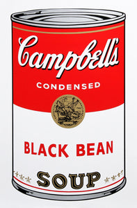 Campbell's Soup Can: Black Bean Screenprint | Andy Warhol,{{product.type}}