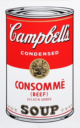 Campbell's Soup Can: Consomme (Beef) Screenprint | Andy Warhol,{{product.type}}