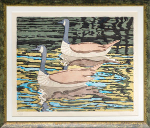 Canada Geese Etching | Neil Welliver,{{product.type}}