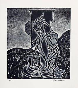 Candle in Landscape Etching | Martin Barooshian,{{product.type}}