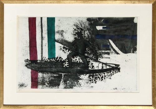 Canoa en un Remo Etching | Marta Palau Bosch,{{product.type}}