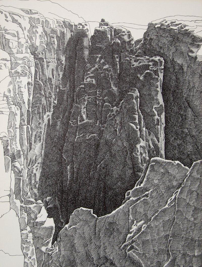 Canyon Portfolio - Black Canyon of the Gunnison 4 Lithograph | Murray Tinkelman,{{product.type}}