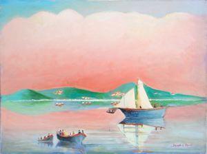 Capri and Boats Oil | Joseph G. Perri,{{product.type}}