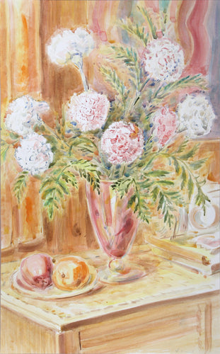 Carnations and Fruit Watercolor | Charles Blaze Vukovich,{{product.type}}